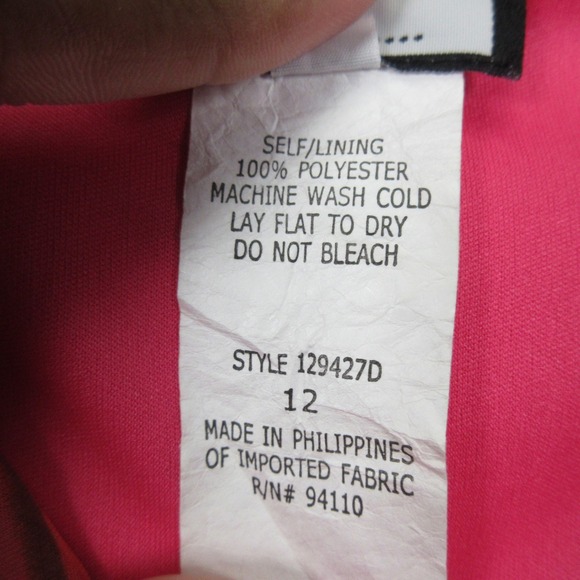 Y2K Vtg Believe Maxi Dress Women's Size 12 Pink Stripe Slip Cowl Neck Sleeveless - Picture 3 of 7